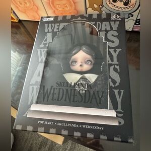 POP MART SKULLPANDA × Wednesday Addams Plush Classic Dress – Limited Edition NEW